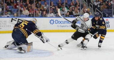 Buffalo Sabres goaltender Linus Ullmark out three to four weeks. GM Jason Botterill still looking for offensive help.