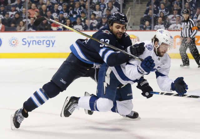 Dustin Byfuglien likely not going to get traded or be able to play this year