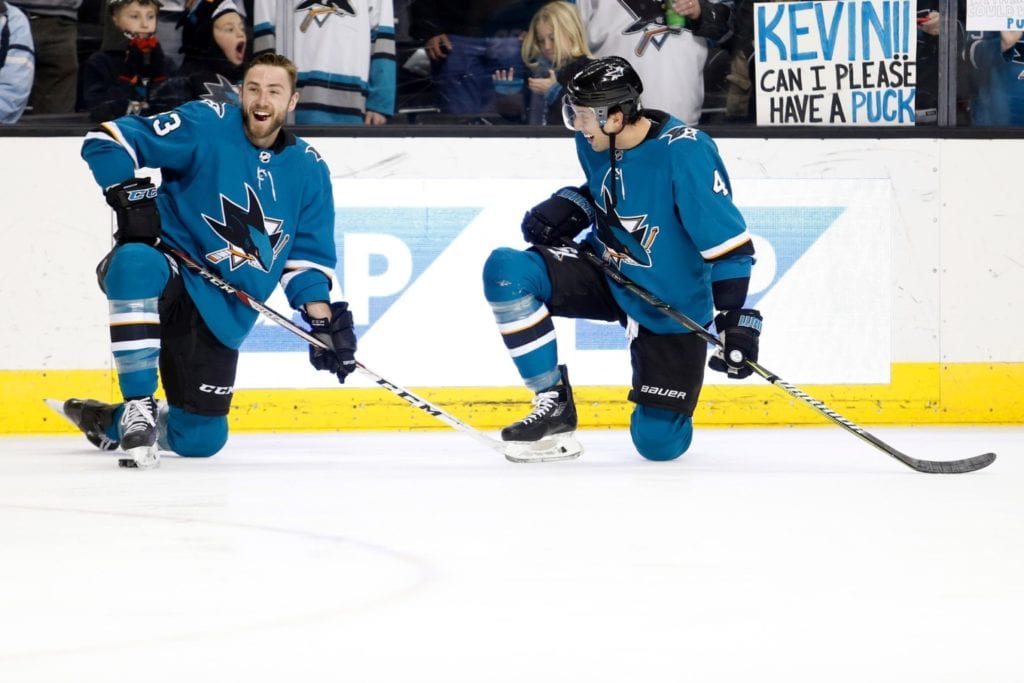 Teams have interest in San Jose Sharks defenseman Brenden Dillon and forward Barclay Goodrow.