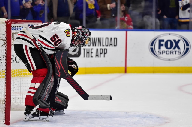 The Chicago Blackhawks don't have a No. 1 goaltender under contract for next season.