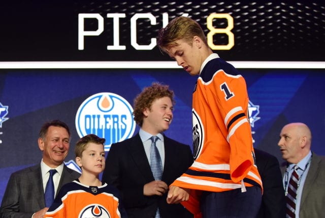 The Edmonton Oilers want 2019 first-round draft pick Philip Broberg to remain in Sweden next season.