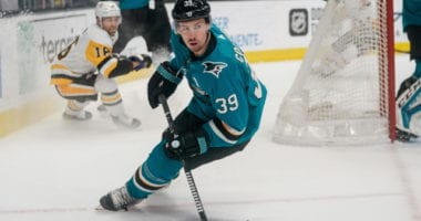 Logan Couture left last night's game after taking a puck to the head