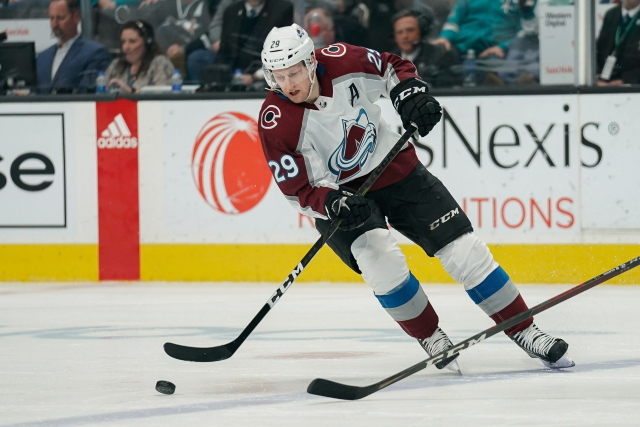 Nathan MacKinnon left last night's game early.