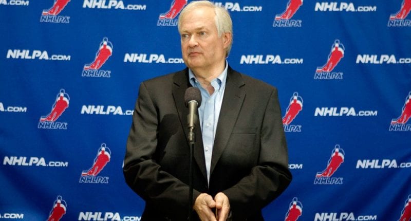 Donald Fehr said he hasn't spoken with the NHL about holding playoff games at neutral sites.