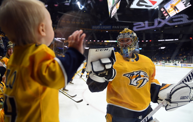 Transition happening between the pipes in Nashville. Pekka Rinne doesn't want to talk about retirement yet.