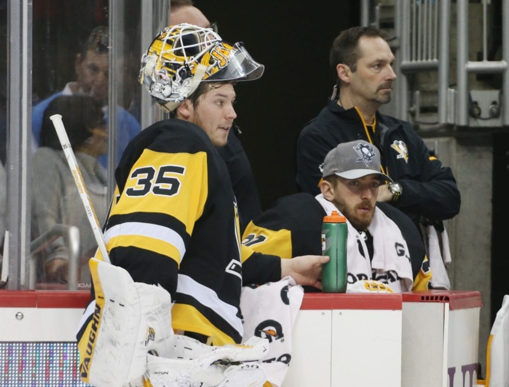 Pittsburgh Penguins restricted free agent goaltenders Matt Murray and Tristan Jarry.