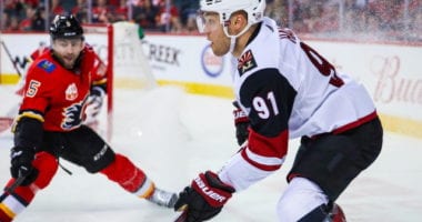 Is Taylor Hall interested in remaining with the Arizona Coyotes?