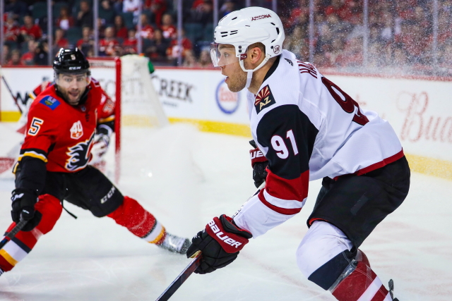 Is Taylor Hall interested in remaining with the Arizona Coyotes?