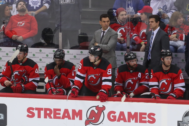 New Jersey Devils interim GM Tom Fitzgerald comments on their head coaching situation.