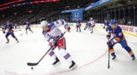 Some potential options for the New York Islanders to clear up salary cap space. The New York Rangers will have some decisions to make with their two top pending RFAs.