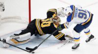 Will the Boston Bruins be able to afford Tuukka Rask if he wants to keep playing? Projecting the St. Louis Blues protected list for the Seattle expansion draft.