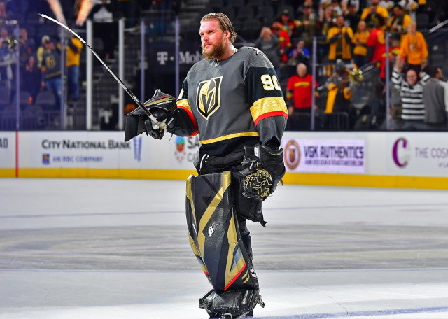 The Vegas Golden Knights won't have an easy time fitting in a new contract for Robin Lehner. The Chicago Blackhawks will face a salary cap crunch this offseason.