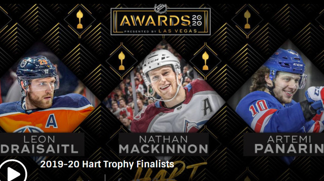 The NHL announced the three Hart Trophy finalists today - Leon Draisaitl (Oilers), Nathan MacKinnon (Avalanche) and Artemi Panarin (Rangers).