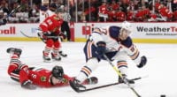 The Chicago Blackhawks were able to contain Leon Draisaitl in Game 2, but not Connor McDavid. The series is tied 1-1 heading into today's game.