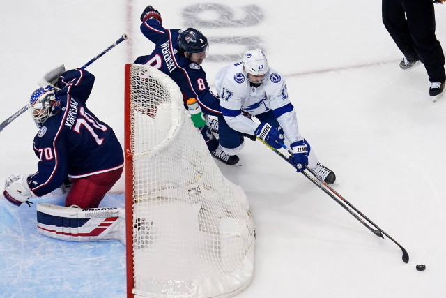 After a 3-2 win yesterday, the Tampa Bay Lightning are up 2-1 in their best-of-seven series with the Columbus Blue Jackets.
