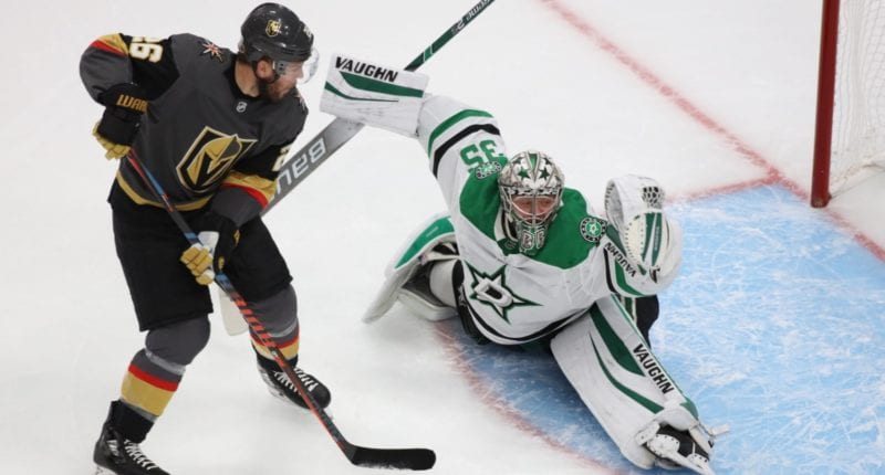 Dallas Stars goaltender Anton Khudobin turned aside 38 shots in Game 3, and shut out of the Vegas Golden Knights in Game 1 of the Conference Finals.