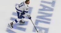 It was Steven Stamkos' first game since February 25th. He only lasted five shift and 2:47 in the first period, but remained on the bench for the rest of the game.