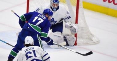 Penguins to buy out Jack Johnson. Canucks notes on Leivo, Tanev, Tyler and Virtanen. Dubas expects Frederik Andersen to be the Maple Leafs goaltender next season.