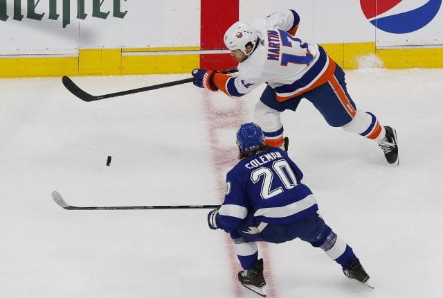 the New York Islanders and Matt Martin are working towards a deal. The Nashville Predators are talking to teams about trades and keeping an eye on the free agent market.