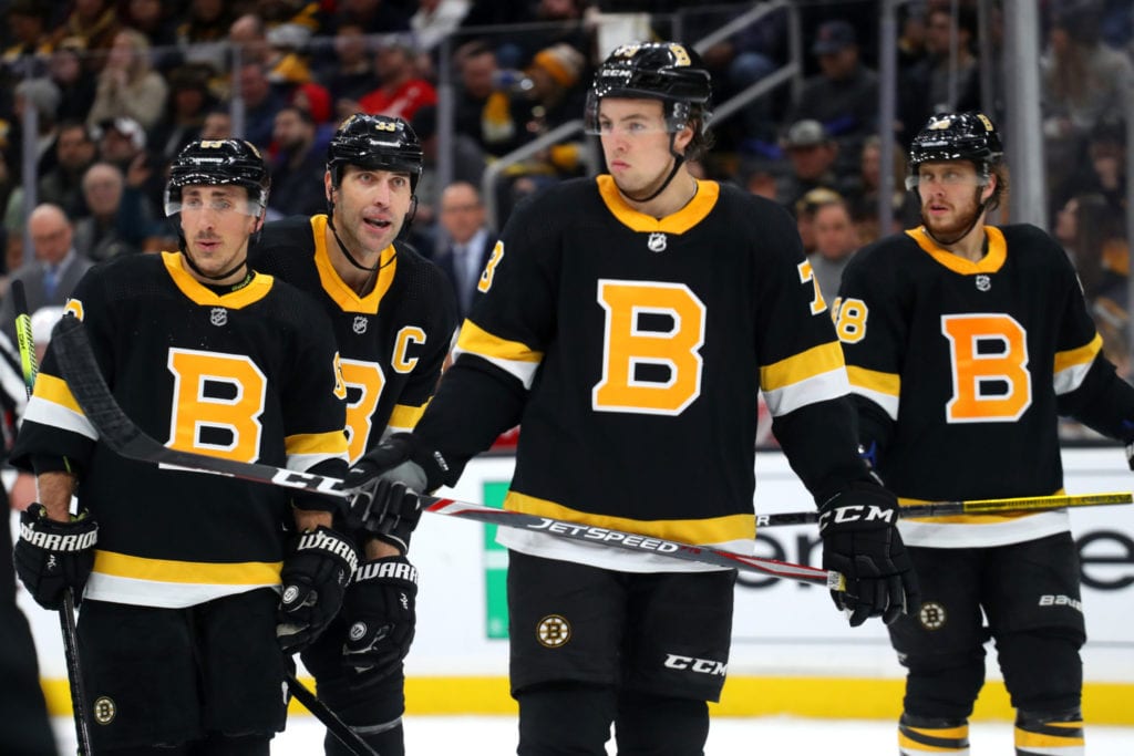 Boston Bruins notes on Zdeno Chara, Charlie McAvoy, Brandon Carlo and Jake DeBrusk