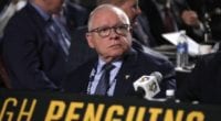 Sharks-Ducks-Senators make a three-team trade. Knights coach tested positive before last night's game. Penguins GM Jim Rutherford resigns.