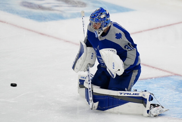 Toronto Maple Leafs No. 1 goaltender Frederik Andersen is sporting a .900 save percentage and 2.86 goal-against average. Jack Campbell has been injured for most of the season, and Michael Hutchinson hasn't been reliable.