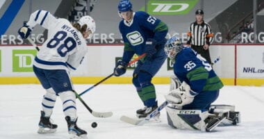 Vancouver Canucks game postposed, new schedule coming today. William Nylander almost out of protocol. Maple Leafs sign Rodion Amirov.