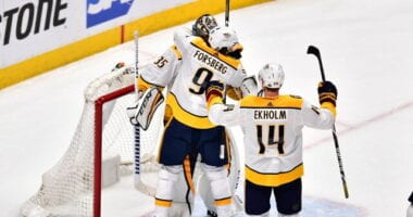 Nashville Predators Filip Forsberg and Mattias Ekholm on the possibility of signing a contract extension. Pekka Rinne undecided on his future.