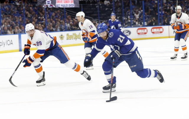The Tampa Bay Lightning beat the New York Islanders 8-0 last night. Brayden Point has scored a goal in 8 consecutive games.