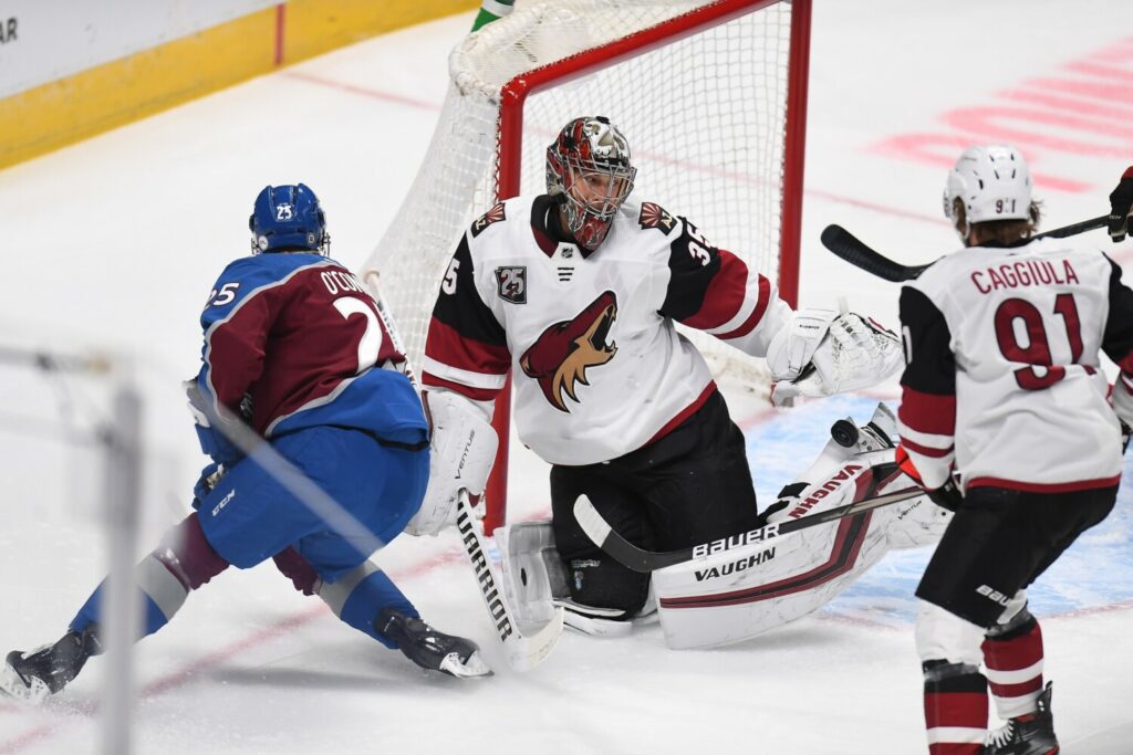 The Arizona Coyotes have traded goaltender Darcy Kuemper to the Colorado Avalanche for a 2022 first-round pick, defenseman Connor Timmins and a condition 2024 3rd round pick.