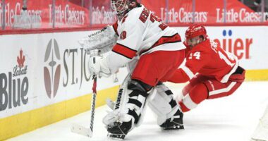 The Carolina Hurricanes have traded RFA goaltender Alex Nedeljkovic to the Detroit Red Wings for the rights to pending UFA goaltender Jonathan Bernier and a third round pick.