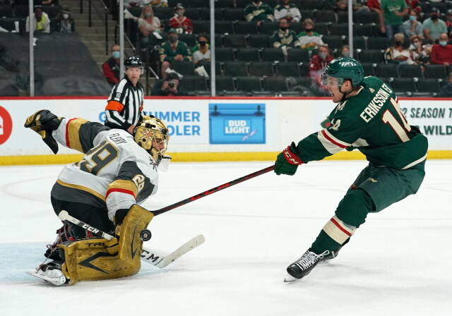 The Minnesota Wild have signed forward Joel Eriksson Ek to an eight-year contract extension worth $42 million, a $5.25 million salary cap hit.