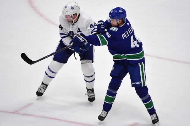 More cap casualties for the Toronto Maple Leafs coming? Over $8 million for Quinn Hughes shouldn't be a surprise. Elias Pettersson's agents waiting for others?