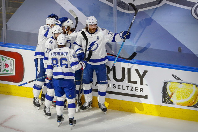 2021-22 Tampa Bay Lightning season primer: salary cap projections, offseason moves, roster, 2021-22 free agents, 2022 draft picks, and schedule.