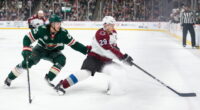 Nathan MacKinnon leaves after taking a hit from Hall. Jonas Brodin could be good for Friday. Carey Price frustrated with the slow progress.wres