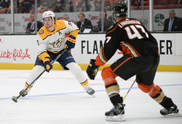 Is the Nashville Predators leading scorer Filip Forsberg on the block? There has been a little talk between Hampus Lindholm and the Ducks.