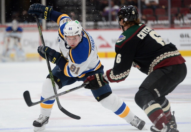 Scouting the Maple Leafs and Penguins, Blackhawks and Blue Jackets. Five blue line options for the St. Louis Blues.