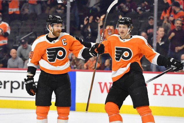 The Flyers would prefer to not retain salary on Claude Giroux. Will the Flyers look to move Travis Sanheim now that Ristolainen was extended?