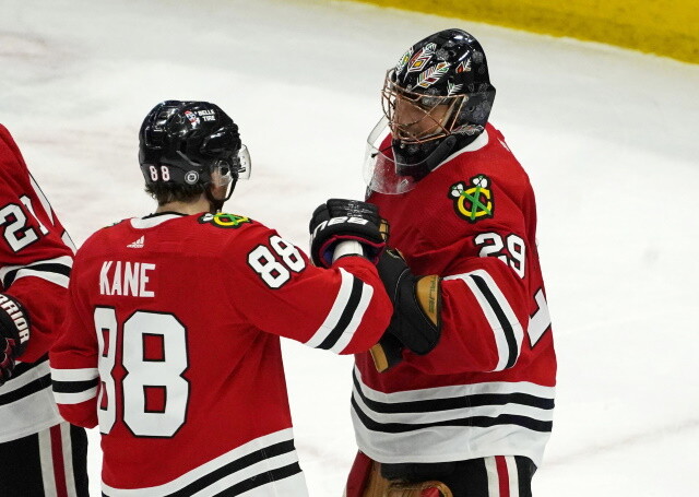 The Rangers aren't looking to trade Alexis Lafreniere. Damon Severson doesn't want to move. On Blackhawks Patrick Kane and Marc-Andre Fleury.
