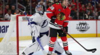 The Tampa Bay Lightning have acquired forward Brandon Hagel, 2022 and 2024 fourth-round picks from the Chicago Blackhawks for a 2023 and 2024 first-round pick, Boris Katchouk and Taylor Raddysh.