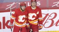 Calgary Flames Johnny Gaudreau and Matthew Tkachuk have both hit 100 points this season and both will be looking for a big payday.