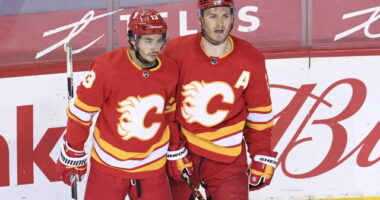 Calgary Flames Johnny Gaudreau and Matthew Tkachuk have both hit 100 points this season and both will be looking for a big payday.