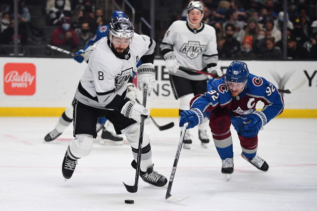 Gabriel Landeskog still not skating. Drew Doughty done for the season after wrist surgery. Jack Campbell and Jake Muzzin not 100 percent.