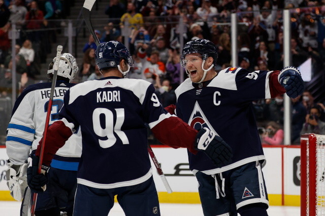 Gabriel Landeskog has started to skate, Nazem Kadri close. Carey Price should be ready to start next week. Jason Zucker is day-to-day.