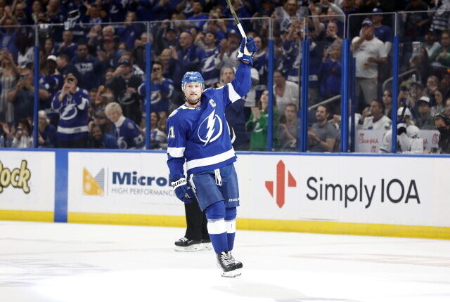 Two Toronto Maple Leafs fined. St. Louis Blues 20 goal scorers. Steven Stamkos passes Martin St. Louis as the Lightning's all-time points leader.