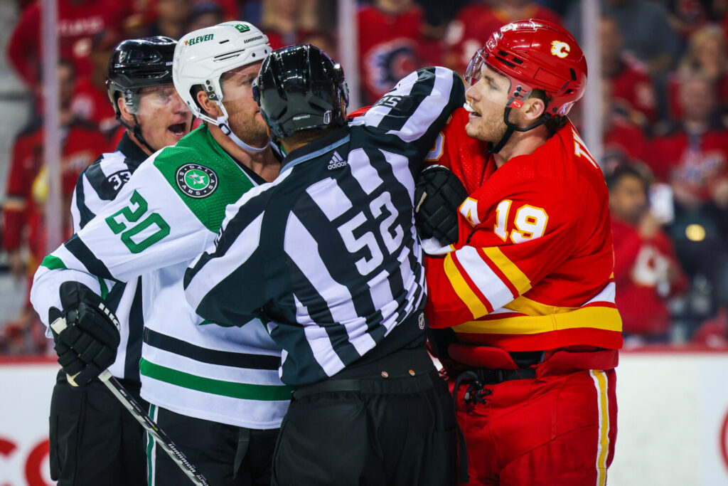 NHL: Stanley Cup Playoffs-Dallas Stars at Calgary Flames
