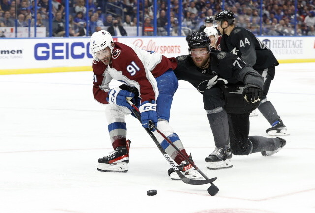 A trade condition met for the Arizona Coyotes. Brandon Hagel has flu-type symptoms and not injury. Nazem Kadri hopes to play at some point.