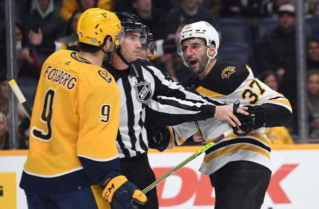 Patrice Bergeron coming back for one more season? The Predators have made Filip Forsberg a contract offer. Stars looking for cap flexibility.
