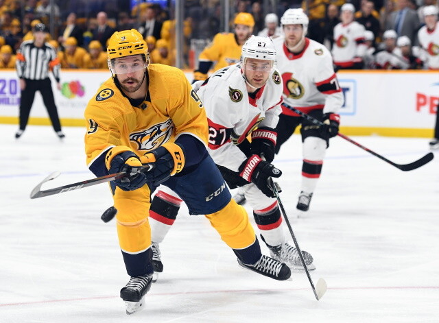 The Nashville Predators and Filip Forsberg are dug in. The Ottawa Senators are looking at every option. 2023 NHL unrestricted free agents.