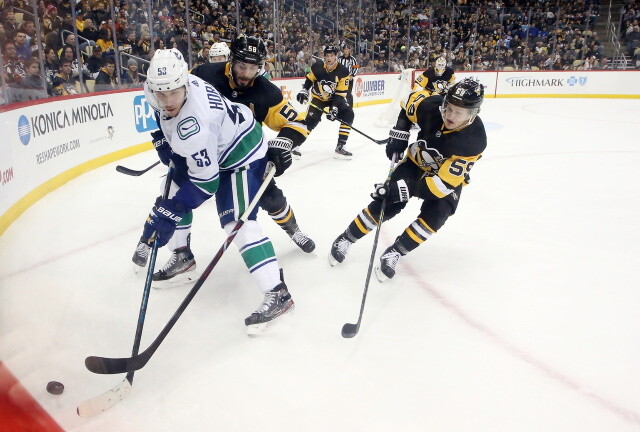 Are the Pittsburgh Penguins close to re-signing Kris Letang? On Vancouver Canucks Bo Horvat, J.T. Miller and Tyler Myers.